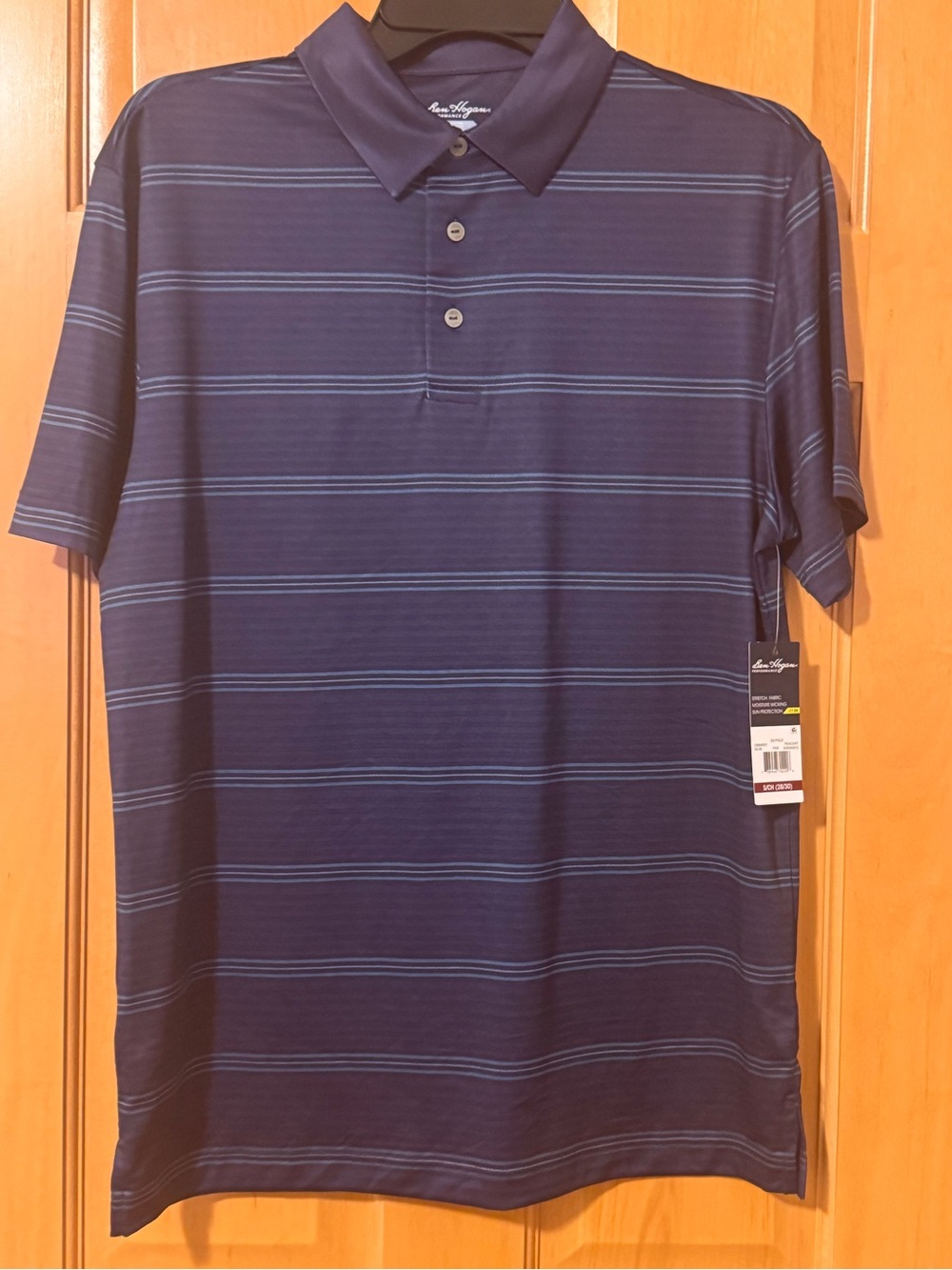 Hogan Navy Polo with Light Blue Stripes